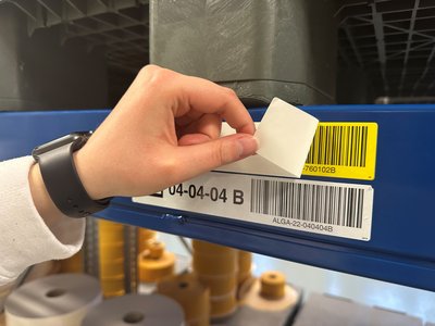 inotec Barcode RFID Label abloesbar Drytack